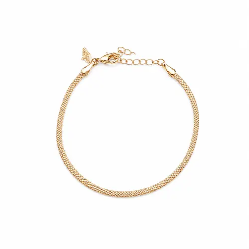 PULSEIRA GLOW MESH BANHADA A OURO 18K
