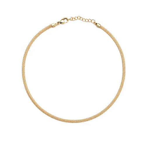 COLAR MALHA ESSENCIAL BANHADA A OURO 18K