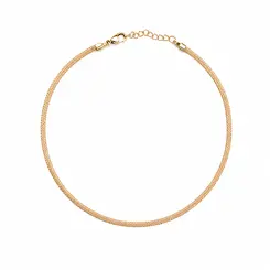 COLAR MALHA ESSENCIAL BANHADA A OURO 18K