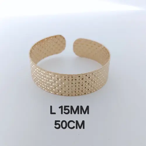 Bracelete Orgânico Banhafdo a Ouro 18K