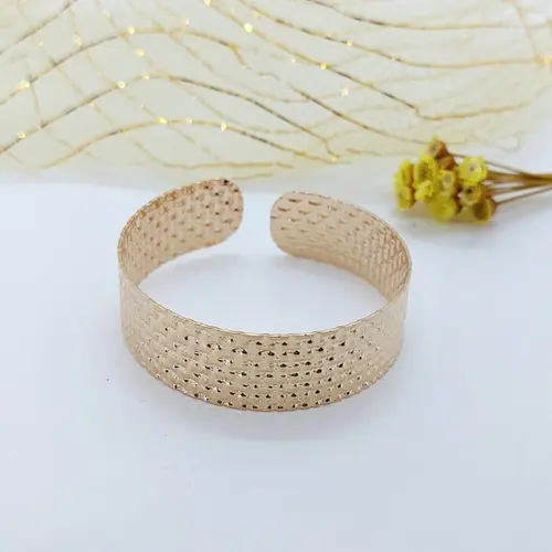 Bracelete Orgânico Banhafdo a Ouro 18K