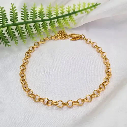PULSEIRA ELO BANHADA A OURO 18K