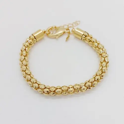 PULSEIRA PIPOCA BANHADA A OURO 18K