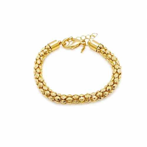 PULSEIRA PIPOCA BANHADA A OURO 18K