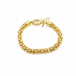 PULSEIRA PIPOCA BANHADA A OURO 18K