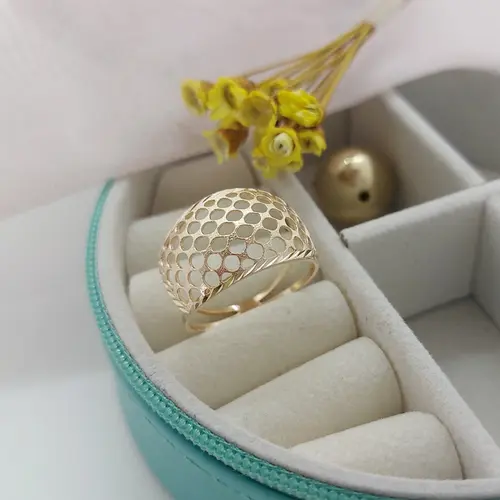 ANEL GOLDEN HIVER BANHADO A OURO 18K
