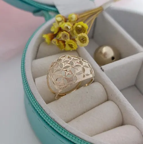 ANEL ARABESQUE GOLDEN BANHADO A OURO 18K