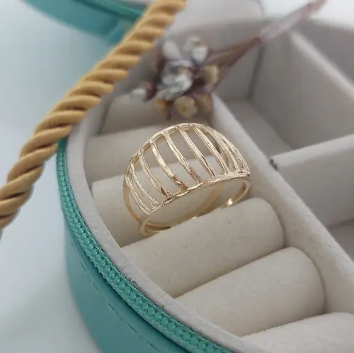ANEL SKILINE GOLD BANHADO A OURO 18K