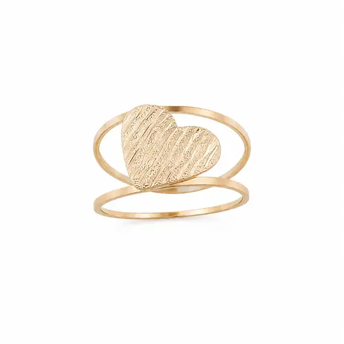 ANEL CORAÇÃO SUBLIME BANHADO A OURO 18K