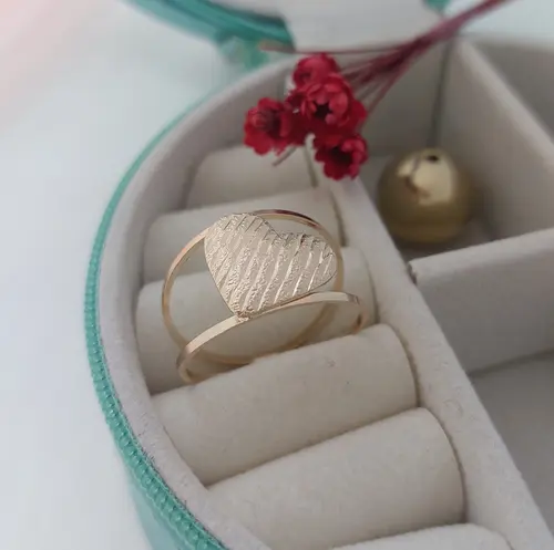 ANEL CORAÇÃO SUBLIME BANHADO A OURO 18K