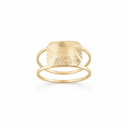 ANEL GEOMETRIC LINE BANHADO A OURO 18K