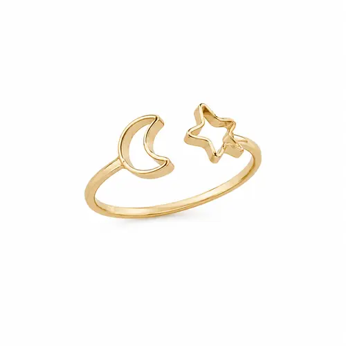 ANEL FALANGE CÉU BANHADO A OURO 18K