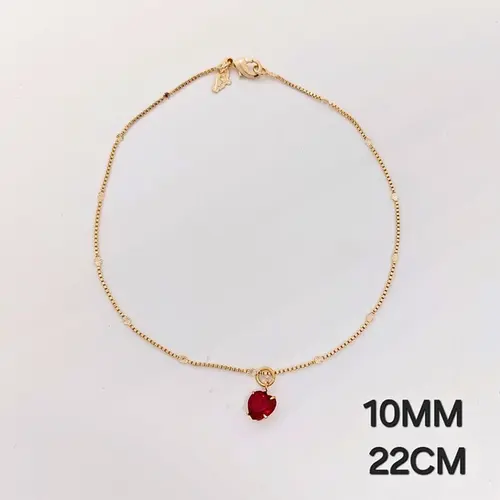 Tornozeleira Amor Essencial Banhado a Ouro 18K