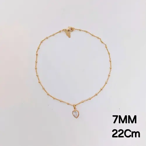 Tornozeleira Luz do Amor Banhada a Ouro 18K
