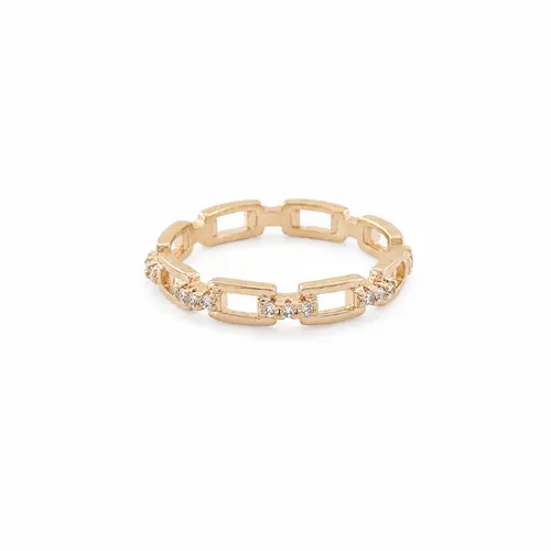 ANEL ELO INFINITO BANHADO A OURO 18K