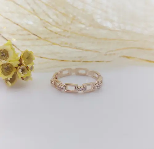 ANEL ELO INFINITO BANHADO A OURO 18K