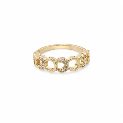 ANEL LAÇO DE LUZ BANHADO A OURO 18K