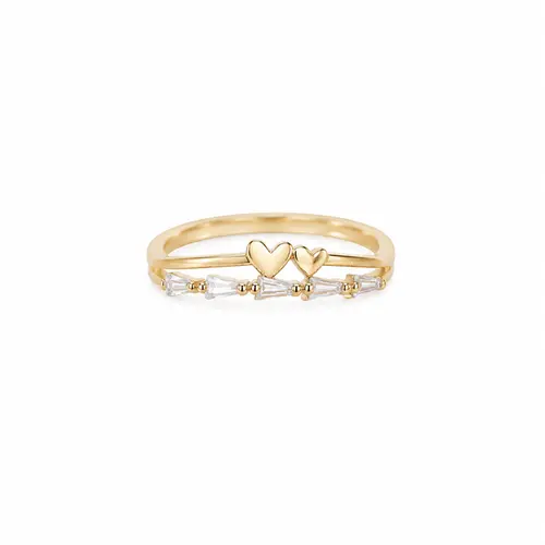 ANEL AMOR LAPIDADO BANHADO A OURO 18K