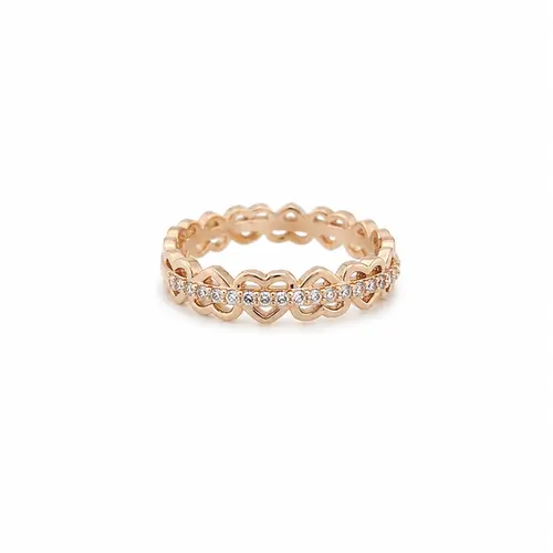 ANEL AMOR INFINITO BANHADO A OURO 18K