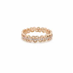 ANEL AMOR INFINITO BANHADO A OURO 18K