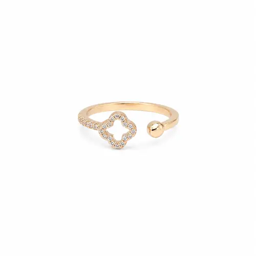 ANEL LUZ DE TREVO BANHADO A OURO 18K