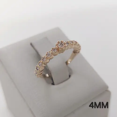 Anel Brilho em Escala Banhado a Ouro 18K