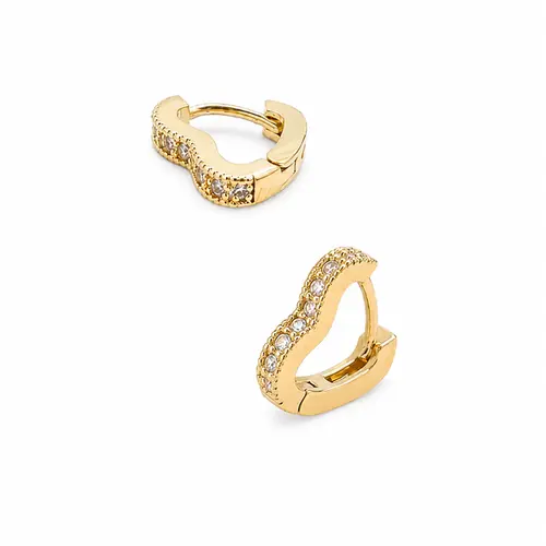 ARGOLA CORAÇÃO CONTORNO G BANHADA A OURO 18K