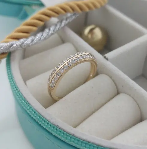Anel Elegância Dupla Banhado a Ouro 18K