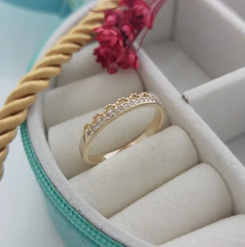 Anel Gota Real Banhado a Ouro 18K