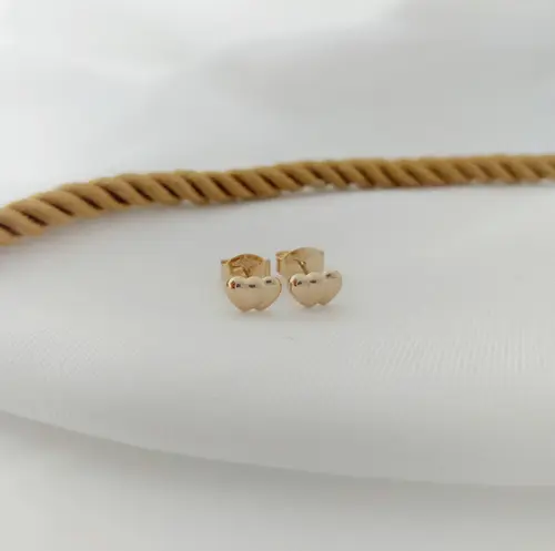 BRINCO DUO CORAÇÃO BANHADO A OURO 18K