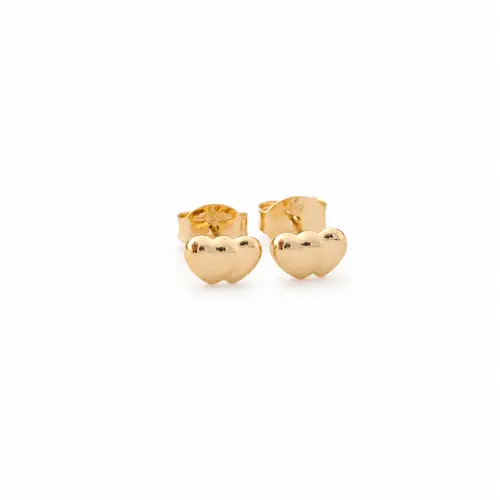 BRINCO DUO CORAÇÃO BANHADO A OURO 18K