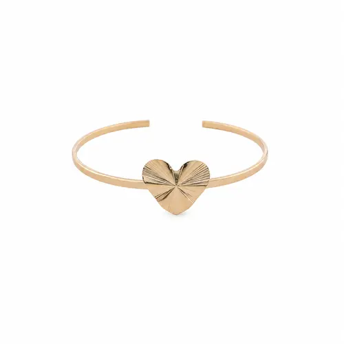 CHOKER ARO CORAÇÃO LAPIDADO BANHADO A OURO 18K
