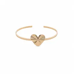 CHOKER ARO CORAÇÃO LAPIDADO BANHADO A OURO 18K