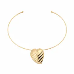 CHOKER ARO AURA DO AMOR BANHADO A OURO 18K