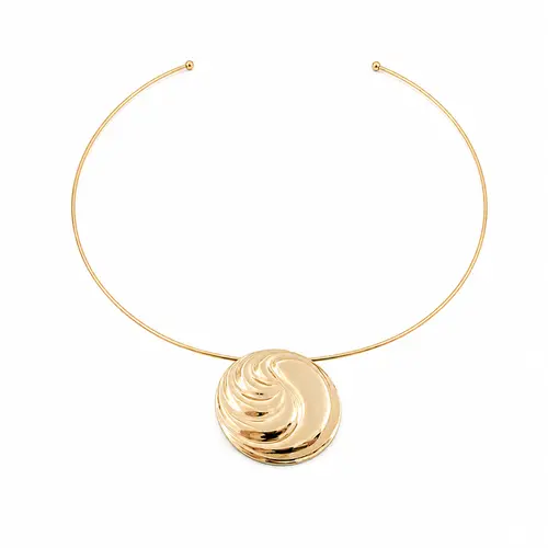 CHOKER ARO DOURADO ORBITAL BANHADA A OURO 18K