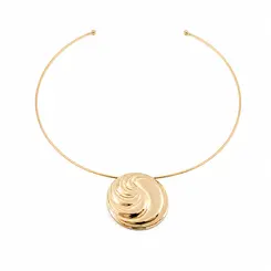 CHOKER ARO DOURADO ORBITAL BANHADA A OURO 18K