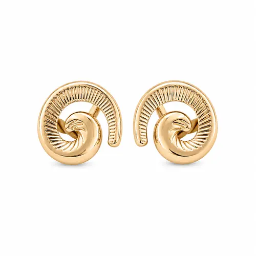 BRINCO ESPIRAL DOURADO BANHADO A OURO 18K