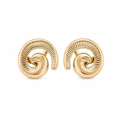 BRINCO ESPIRAL DOURADO BANHADO A OURO 18K
