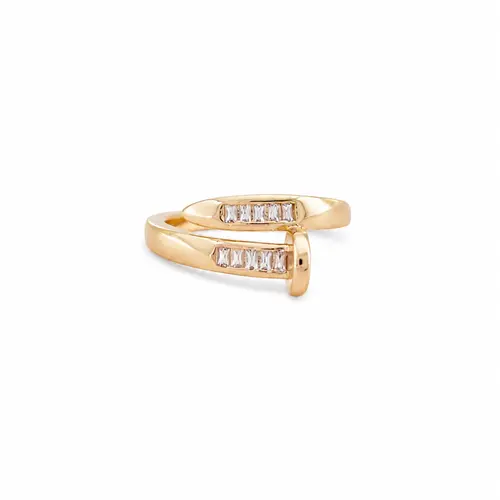 ANEL IMPACTO BANHADO A OURO 18K