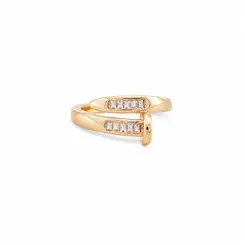 ANEL IMPACTO BANHADO A OURO 18K