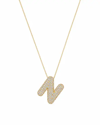 COLAR INICIAL CRAVEJADO BANHADO A OURO 18K
