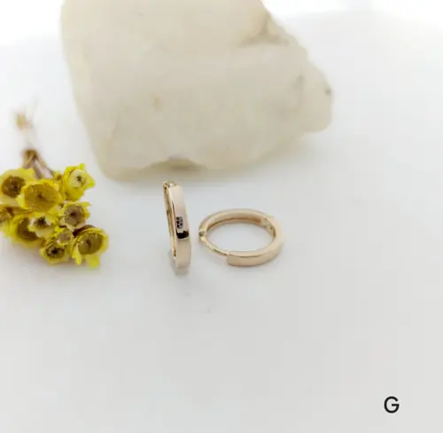 ARGOLA MINIMAL GLOW 14MM BANHADA A OURO 18K