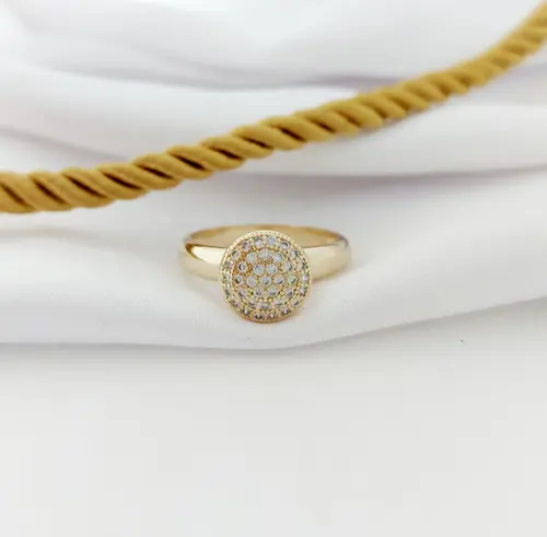 ANEL SOL DOURADO BANHADO A OURO 18K