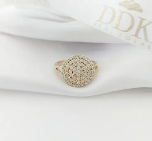 ANEL ASTRO REAL BANHADO A OURO 18K