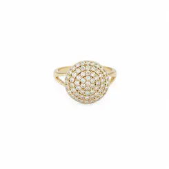 ANEL ASTRO REAL BANHADO A OURO 18K