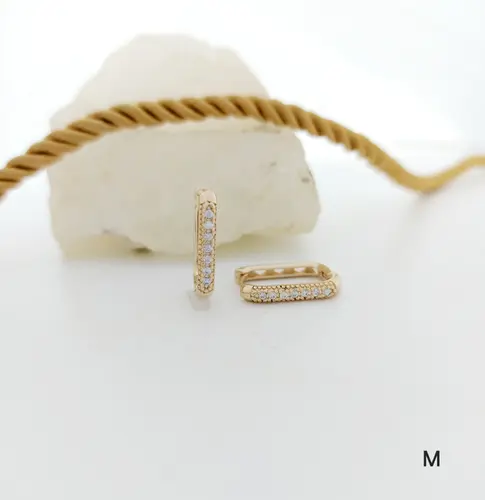 Brinco Argola Essência Geometrica Banhado a Ouro 18K