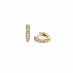 ARGOLA ESSENCE TOQUE DE BRILHO G BANHADA A OURO 18K