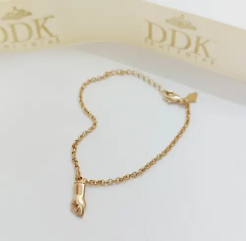 PULSEIRA INFANTIL PÉZINHO DE OURO BANHADO A OURO 18K