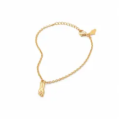 PULSEIRA INFANTIL PÉZINHO DE OURO BANHADO A OURO 18K