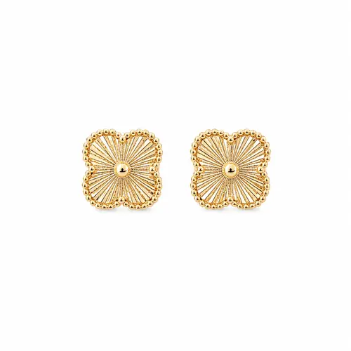 BRINCO FLOR DA TERRA BANHADO A OURO 18K